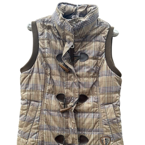 Ariat Women’s Plaid Zip-up Vest - Picture 1 of 7